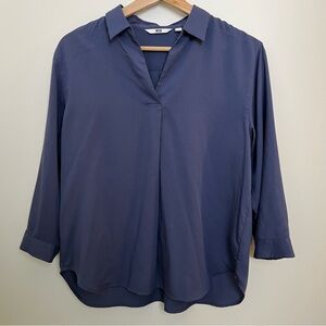 Uniqlo Flowy Blouse with 3/4 Sleeves
